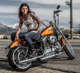 biker-chick-Harley-Art